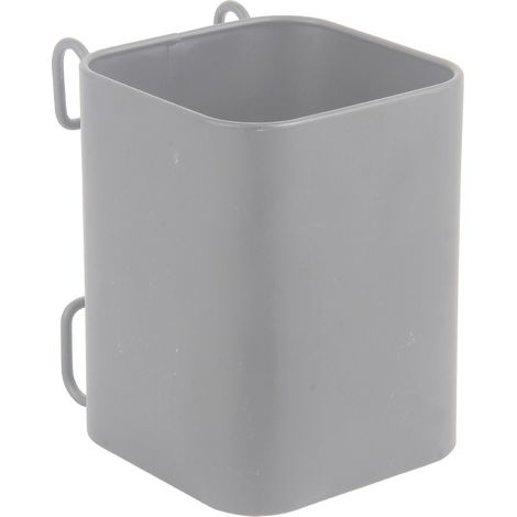 Boîte de rangement pour rambarde - 130 mm x 100 mm x 100 mm - Gris mat - Acier de haute qualité - Rangement de cuisine (1/2)