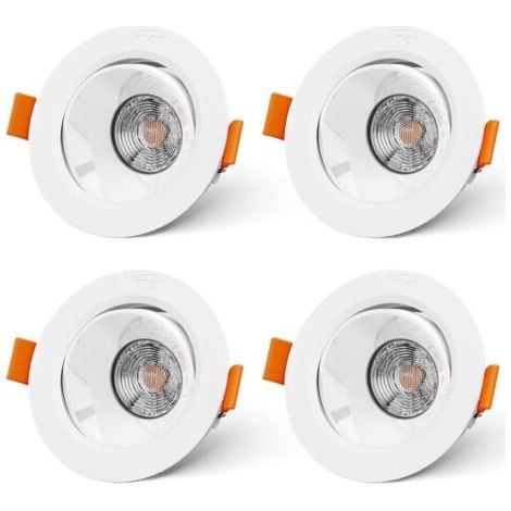 Pair - Ensemble de 4 Spot Led Encastrable extra Plat 7W Spots de Bains Salle Led Encastré Blanc Neutre 4000K 700LM pour Encastrable Plafond Cuisine éclairage Encastré Salon Couloir (1/5)