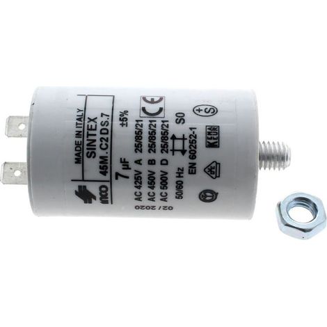 Capacitor 7uf (td) for Hotpoint/Creda/Export Tumble Dryers and Spin Dryers (1/2)