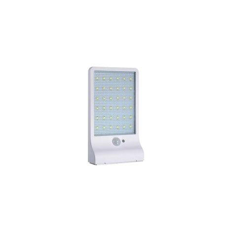Lampe Solaire Exterieur 36 LED Détecteur de Mouvement Lumière Dimmable avec Télécommande Sans Fil Étanche Lampe Solaire pour Porte Couloir Patio Fence  sans Pôle （Blanc）