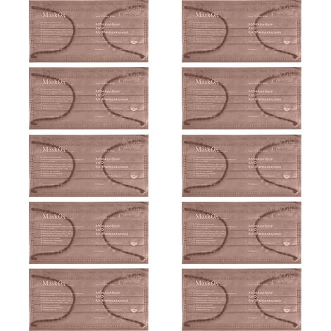 Einzelne Gesichtsmasken mit 3 Schutzstufen – 10er-Set in Pastellrosa, einzeln verpackt – Intensive Farbkollektion (1/5)