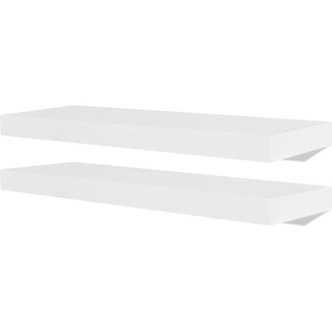 Scaffale/mobiletto/mobiletto da parete di design 4 pezzi bianco 60 cm 2702262