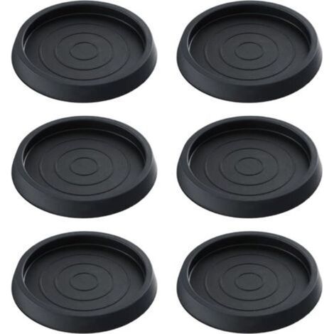 6 Stück rutschfeste Möbelgleiter, runde, rutschfeste Gummigleiter für Stuhlbeine zum Schutz des Bodens, Möbelgleiter für Tische, Stühle und Sofas – Schwarz (1/5)