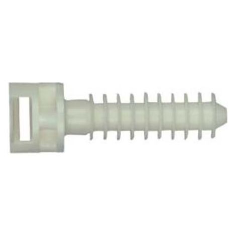 Embase pour serre-câbles MECATRACTION blanche, Ø fixation 8mm