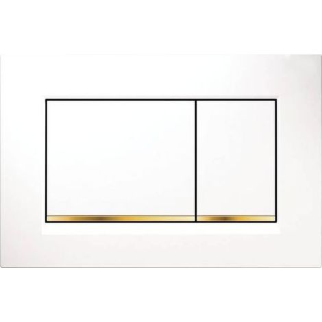wall light to the plate of actionnement square Geberit Sigma20 (anciennement Sigma30) for double flush of water : White, Or (115.883.KK.1) (1/4)