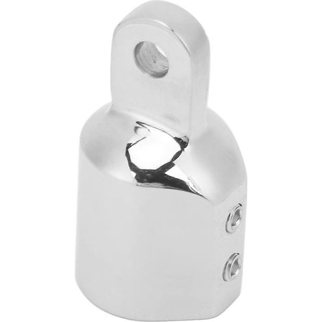 Capuchon supérieur externe en acier inoxydable pour mât de bimini, adaptable aux bateaux, kayaks, canoës, auvents et voiles d'ombrage, finition résistante à la corrosion, pièce de fixation robuste. (1/5)