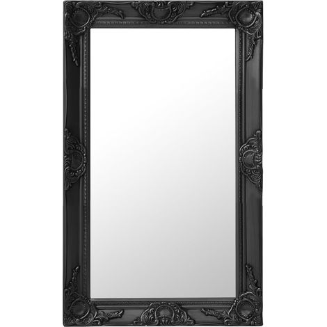 Wandspiegel im Barock-Stil 50x80 cm Schwarz vidaXL