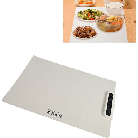 Tavolo riscaldante elettrico portatile regolabile in silicone per buffet/ristoranti - Vassoio riscaldante pieghevole da 608x378 mm con comandi touch e funzioni di sicurezza, 220 V AU (1/4)