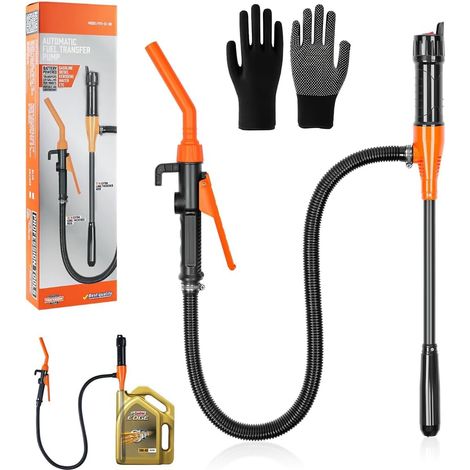 Pompe à essence électrique à batterie, portable, de transfert de carburant, avec buse de contrôle de débit, bidet, et pompe d’aspiration automatique (1/5)