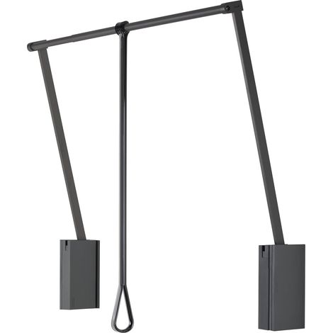 Servetto Kleiderlift passend zu Kleiderlift T3 - verstellbar 750-1100mm, Stahl/Kunststoff anthrazit