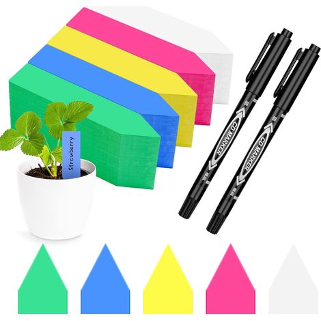 525pcs Étiquette Plante Plastique, Étiquettes Pieu Jardin Imperméables Multicolore avec 2Stylo Marqueur, Étiquettes de Signe pour Graines D'herbes (1/5)