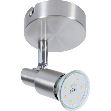 LED-Lampe 1er Spot Lina nickel-chrom Ø 8 x 11 cm warmweiß