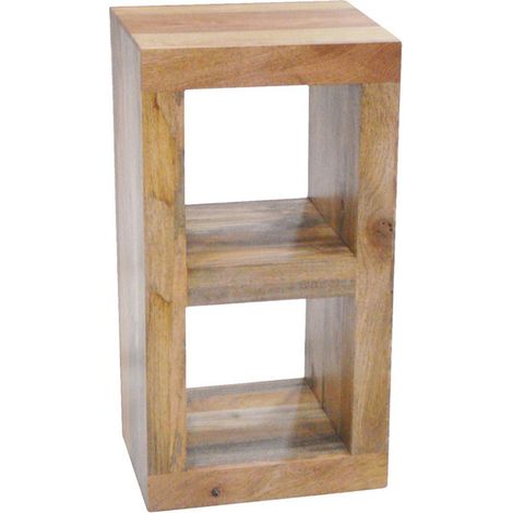 Dakota 2 Hole Display Unit - Mango Wood - L35 x W44 x H81 cm - Light Finish