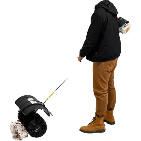 Gas-Rasenkehrmaschine, leistungsstarker Motor, langlebige Konstruktion, schwarz (1/2)