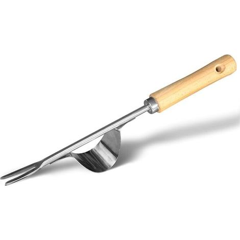Désherbeur manuel - Base à levier indéformable pour un désherbage ultra-facile et un creusement plus profond - Acier chromé robuste - Outil compact pour arracher les mauvaises herbes dans la cour, la (1/5)