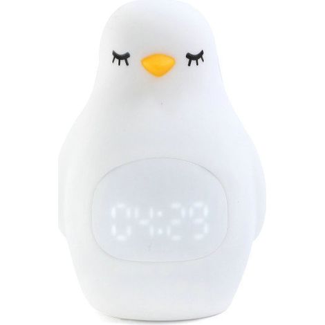 Réveil veilleuse One Piece pour enfants, réveil pingouin intelligent avec fonction snooze, veilleuse tactile en silicone pour chambre d'enfant, 103 × 88 × 142 mm (1/3)