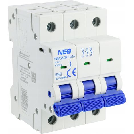 Interruttore di sovracorrente elektro-plast ocb/c25/3p 25 A 400 V (1/2)