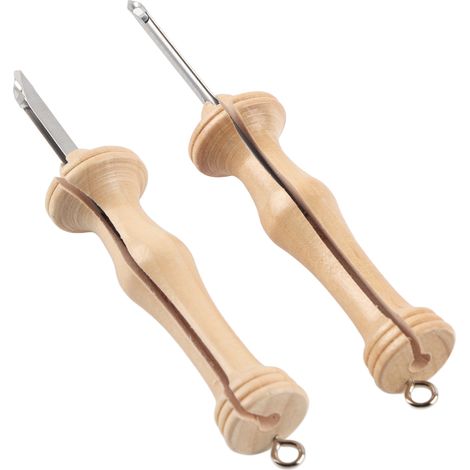 Lot de 2 kits de poinçonnage à broder, aiguille à laine en bois, outils DIY pour tricot main (1/5)