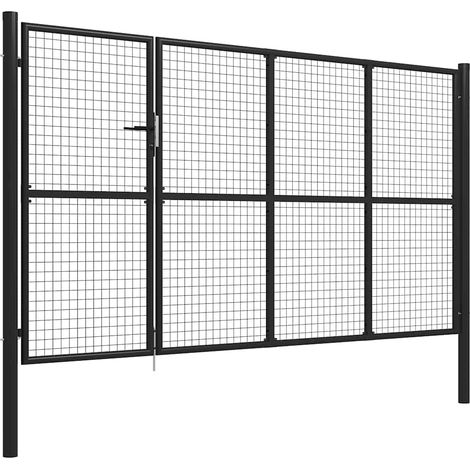 Maison Exclusive - Gartentor aus Stahl 350 x 150 cm Anthrazit (1/5)