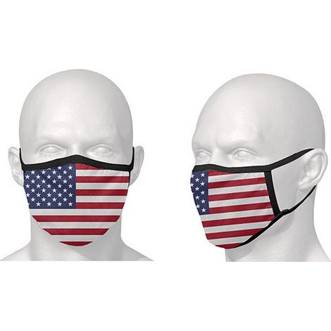 Masque de protection - Vendu à l'unité / Motif drapeau USA