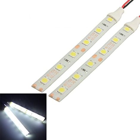 2Pcs Etanche LED Strip Lights 10 Cm 6 LED 5050 Flexible 12V pour Bateau De Moto (1/4)