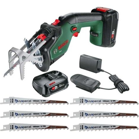 Bosch Keo Garden Recip Pruning Multi Saw 2x 18v Li-Ion Battery & 6x Recip Blades (1/5)