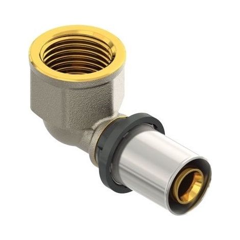 Coude femelle LBP à sertir diamètre 16 - à visser filetage 1/2” - FINIMETAL