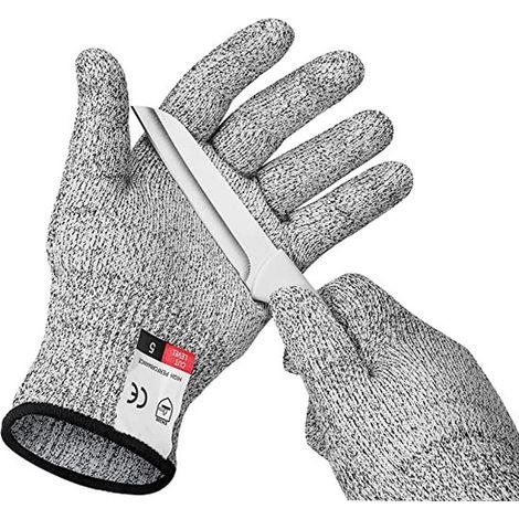 Guanti antitaglio - Multifunzionali - Guanti di sicurezza per cucina, giardinaggio, taglio del vetro, ecc. - Livello 5 - Taglia M (1/5)