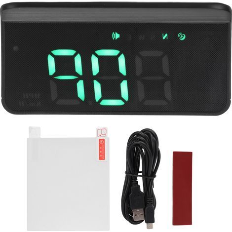 Voiture HUD Affichage GPS Compteur De Vitesse Fatigue Conduite Avertissement KM/h MPH Réglage Boussole pour Voitures Camions Vélos MotosLumière Verte. (1/5)