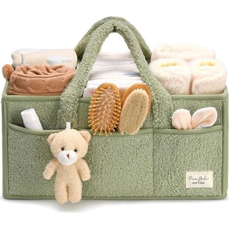 Organisateur de table à langer, panier de rangement pour lingettes, cadeau de baby shower, organisateur de voiture, organisateur de chambre d'enfant, organisateur portable (1/4)