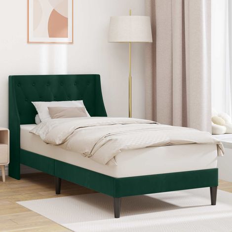 Estructura de cama Verde oscuro 80 x 200 cm Terciopelo