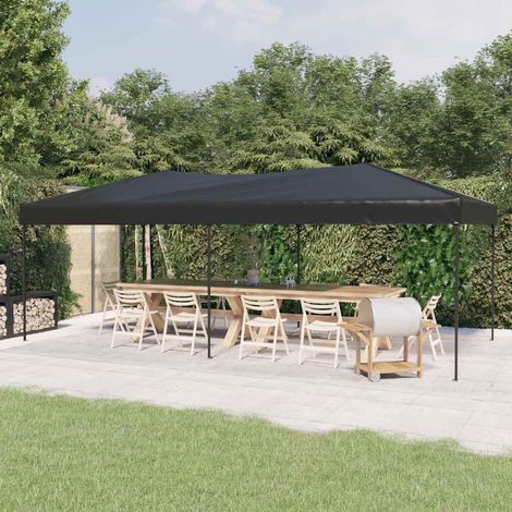 Tente de réception pliable Tonnelle de Jardin - Rapide à Installer Anthracite 3x6 m BV129832 - BonneVie (1/5)