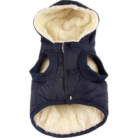 Manteau à Capuche d'Hiver pour Chien Veste Rembourrée Chaude Imperméable pour Petit et Moyen Chien vêtement Chaud Polaire Chiot Chihuahua Caniche (1/5)