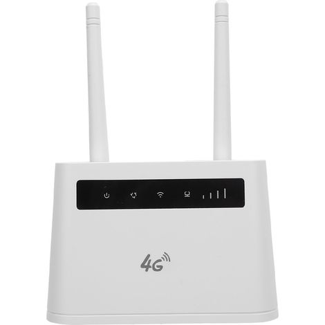 Routeur Wi-Fi 4G LTE sans fil avec emplacement pour carte SIM, modem routeur Wi-Fi 300 Mbps à double antenne à gain élevé, version européenne/asiatique, prise UE (1/5)