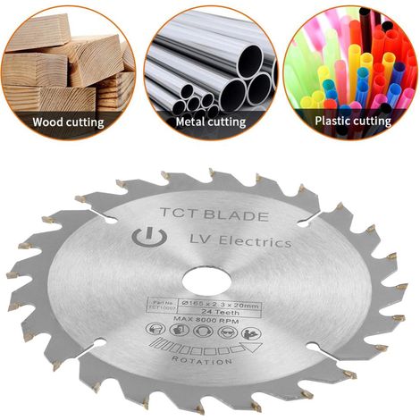 Lame de scie circulaire de rechange pour 165 x 20 mm x 24 dents (1/4)