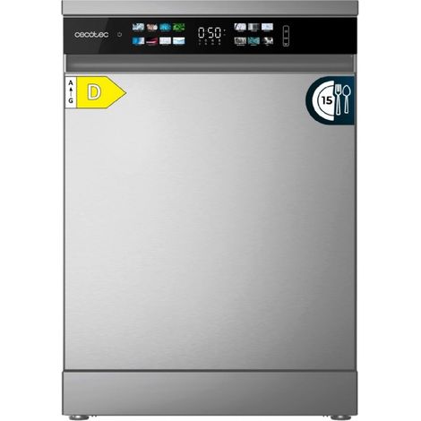 Bolero Geschirrspüler de 60cm Edelstahl, 15 Gedecke, Klasse d, Fullcolor xxl Einschub, dritter Einschub, 8 Programme, dual Zonenwäsche, elektronischer Aquastop, dry+, verstellbarer Einschub, Autoclean (1/3)