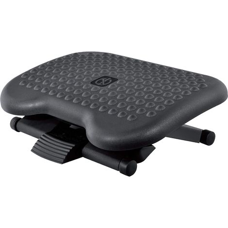 Reposapiés de oficina - Antideslizante, 3 alturas ajustables, inclinación de -30 a +30 grados - Reposapiés ergonómico - Gris