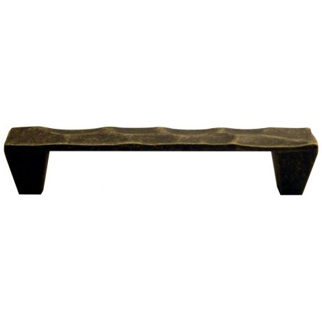 Ouvre&Déco – Poignée de meuble zamak antique 96 mm – Finition marron – Largeur 112 mm – Hauteur 17 mm – Modèle bosselee (1/2)