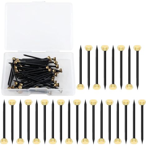 Clous pour Cadres, 60 PCS Crochets Tableau à Tête Laiton en Acier Carbone (1/5)
