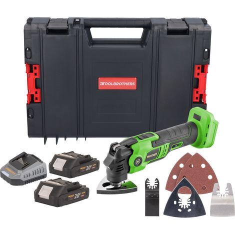 Procraft PMT22bb Akku Multifunktionswerkzeug 20 V Brushless + 2x Akku 2,0 Ah + Ladegerät + RHINO Toolcase (1/5)