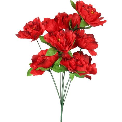 Bouquet de 9 pivoines rouges (1/3)