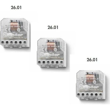Finder 3 PZ rele' a impulsi 10A - 250V - 230VAC - 1 contatti no 26.01.8.230.0000