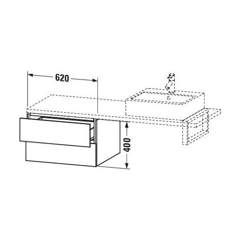 Duravit LC583805555 meuble bas LC pour console 620x547x400 blanc œuf (1/2)