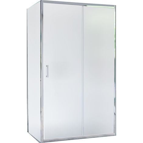 Box Doccia Angolare 80x110 cm 1 anta Scorrevole in Cristallo Opaco 6mm H195 Bonussi Tosca