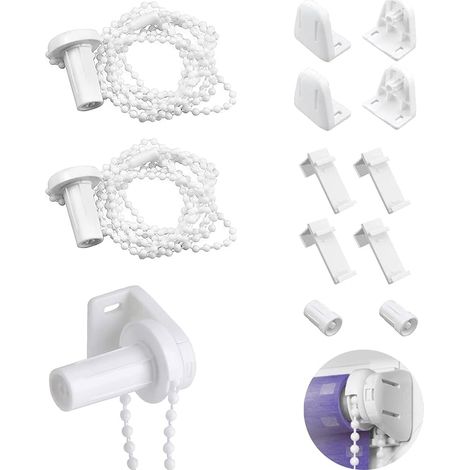 17 mm PVC Roller Blind Mounting Kit for Interior Blinds and Windows Roller Shutter and Curtain Attachment without Drilling Accessories for Roller Blinds (1/5)