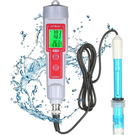 Hochpräzises tragbares pH-Messgerät im Stiftformat, 2-in-1 pH- und Temperaturmessgerät mit digitalem LCD-Display