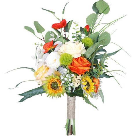 Künstliche Blumen-Hochzeitssträuße für die Braut, Brautstrauß für die Hochzeitszeremonie (1/5)