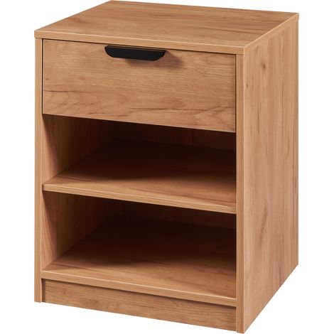 Comodino comodino cassettiera mobile contenitore 55 x 43 x 40 cm effetto rovere 030011031