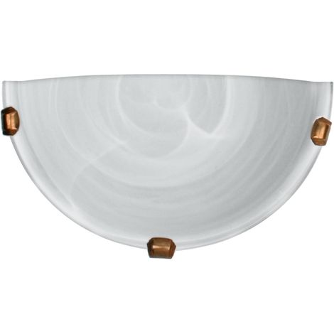 Plafonnier Candellux DUNA verre laiton blanc 30cm E27 (1/2)