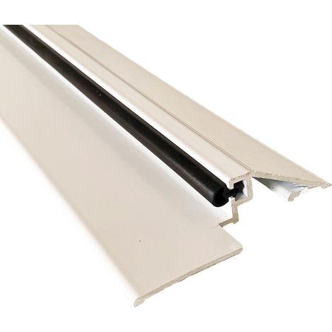Seuil de porte PMR (Norme Handicap) aluminium avec joint et découpe d'angles (Laqué blanc, 830mm) HOMEWELL
